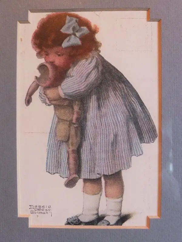 POSTCARD BESSIE PEASE GUTMANN FRAMED in Arts & Collectibles in London - Image 5