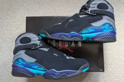 Jordan aqua 8's size 11, View more