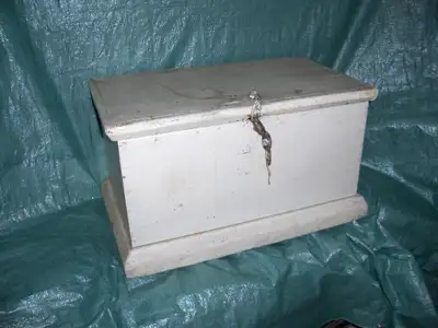PRICE REDUCED ** Antique Pine Blanket Box - Circa 1879, View more
