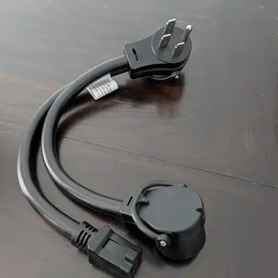 Parkworld 885545 Combiner, RV Splitter V Adapter Cord 5-15P & TT-30P Male to 14-50R Female Colour: B...