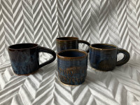 Set of 4 Studio Pottery Mugs