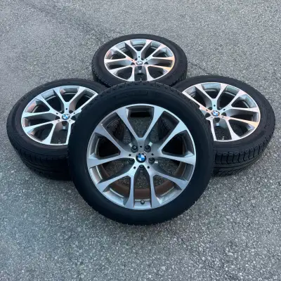 Style 738 20" BMW X5 - X6 Original (2023) Rims with TPMS and Michelin X-Ice Winter Tires. Wheels and...