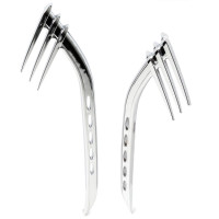 Chrome Mid-Frame Air Deflectors Accents for 09-19 Harley Touring