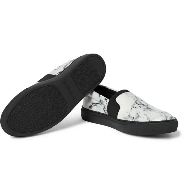 Great Condition Balenciaga Marble Leather Sneakers Shoes Men in Men's Shoes in City of Toronto - Image 6