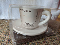 NEW Coffee Scented Candle in Espresso Cup with Saucer