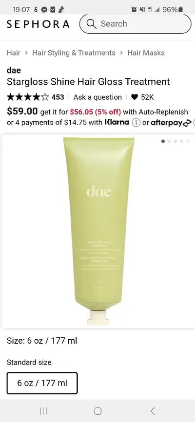 dae Stargloss Shine Hair Gloss Treatment Sample (Brand New), View more
