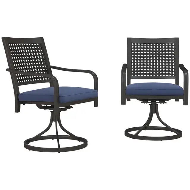 Patio Swivel Chairs with Cushion, Outdoor Swivel Rocker  in Patio & Garden Furniture in Markham / York Region - Image 6