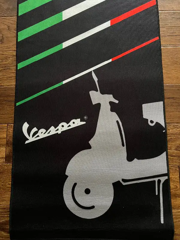 Vespa piaggio scooter display carpets runner mat rug garage cave in Other in Barrie - Image 5