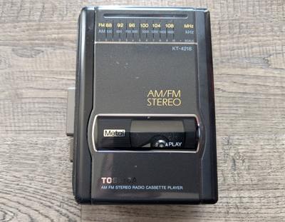 TOSHIBA KT-4218 AM/FM Stereo Radio Cassette Walkman Player •, View more