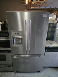 KITCHEN AID 36 w fridge bottom freezer ice water dispenser