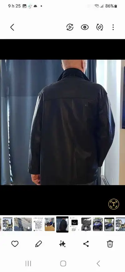 Manteau cuir large, View more