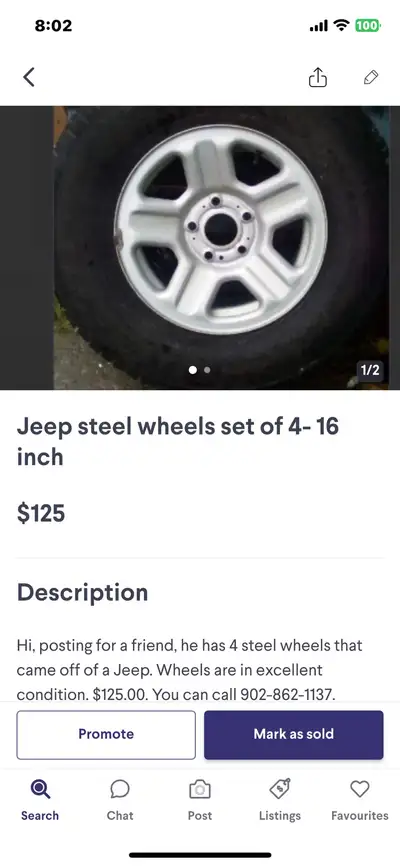 16 inch Jeep steel wheels in great shape $125. Also a coolant pipe for 1998-2002 Chevy cavalier or P...