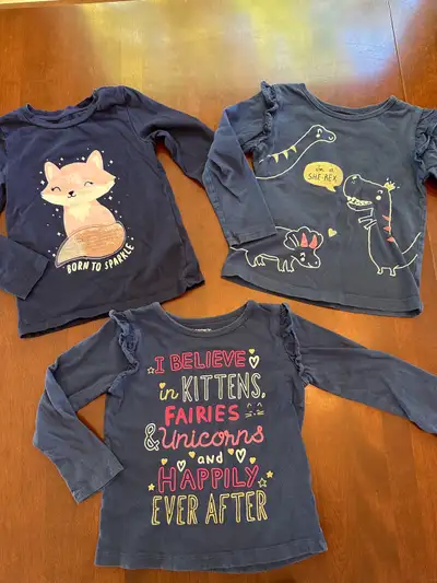 Size 4T Girl’s long sleeve shirts- $6 for all - Joe, Carter’s, View more