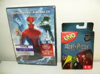 NEW Spider-man 2 DVDs + New Uno Card Game