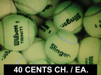 BALLES DE TENNIS (40 CENTS CH.) - TENNIS BALLS (40 CENTS EA)