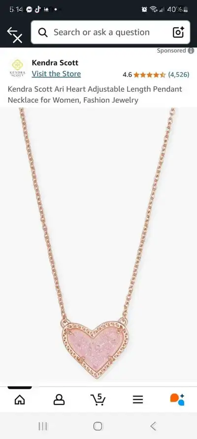 NEW IN BOX 14k real Gold Kendra Scott Necklace, View more