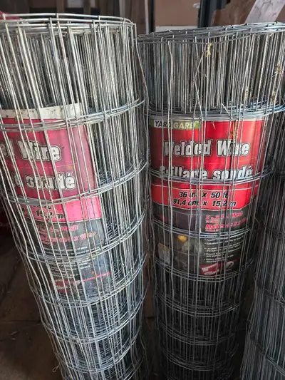 I'm offering a roll of Yargard welded wire, measuring 36 inches by 50 feet with a 2in x 4in mesh. Th...