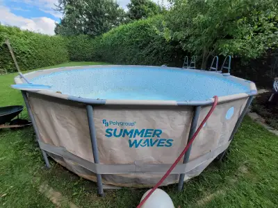 Our pool liner started to develop holes, so we threw it out. But everything else is in good shape! I...