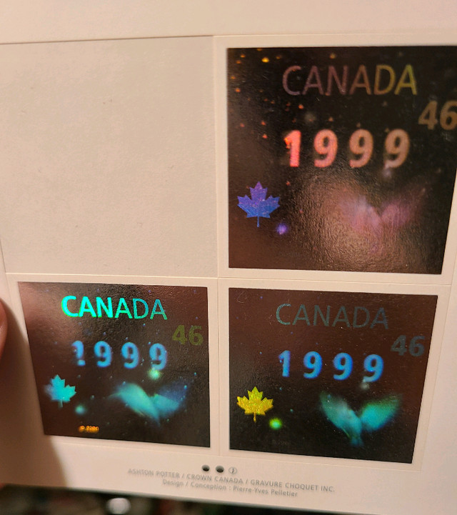 Holographic 1999-2000 Canada stamps
Dove of Peace
 in Arts & Collectibles in Kitchener / Waterloo - Image 4
