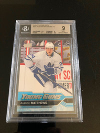 Auston Matthews young guns BGS 9 with two 9.5 sub grades