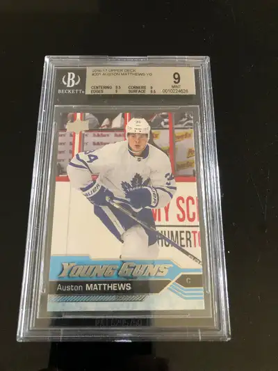 Auston Matthews young guns BGS 9 with two 9.5 sub grades, View more