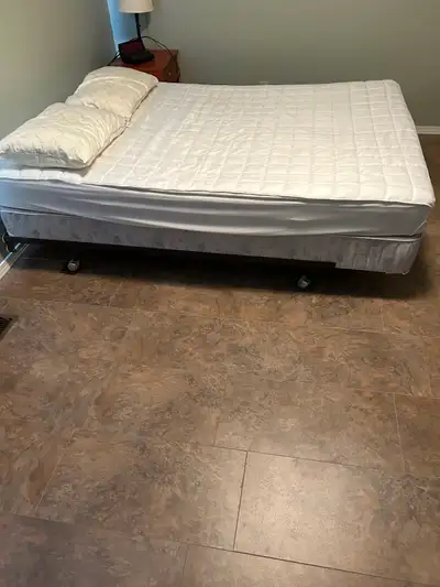 Queen mattress with boxspring, View more