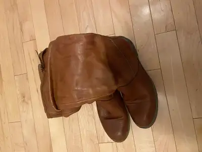 Brown leather Fall boots, View more
