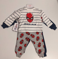 Size 3 months Marvel spiderman 4 piece baby set - new