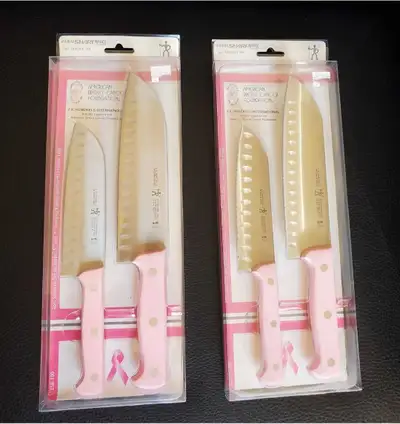 New J.A. Henckels 2 Knife Pink Santoku Set, View more