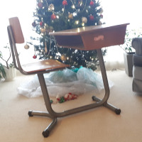 Classic Student Desk with attached seat