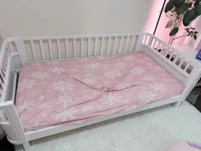 Twin bed and mattress, View more