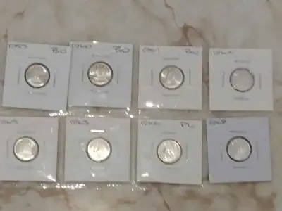 10 cent argent 1959-1968 BU poste regulier inclus, View more