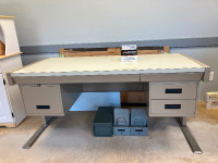 Desks and file cabinets