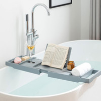 Eletecpro Bathtub Caddy Tray White