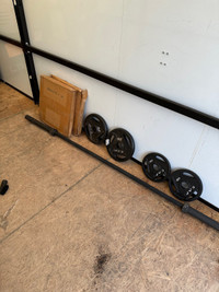 Weights and barbell