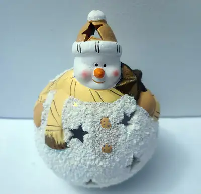 NEW Christmas Xmas Winter Snowman Candle Holder - beautiful gift, View more