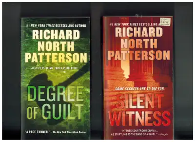 LOT OF 9 RICARD NORTH PATTERSON SUSPENCE NOLELS