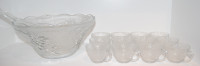 15-Piece Cocktail & Fruit Punch Bowl Set with Ladles and Cups