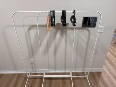 White Metal Clothing Racks (4) - $5 Each, IKEA , View more
