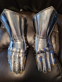Authentic Medieval Knight Aluminum Gloves