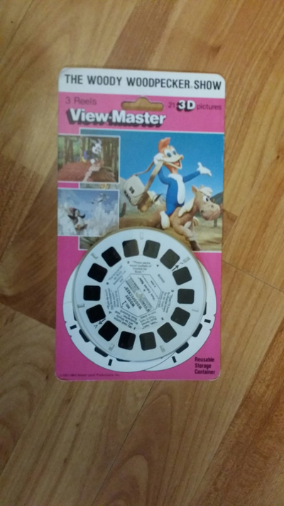 New Carded Sealed Vintage Woody The Woodpecker Viewmaster Set Of 3 Reels.I do not ship