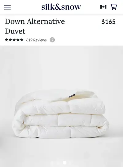 $186.45 Silk&Snow Down Alternative Duvet, All Season, King, View more