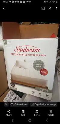 Sunbeam heated mattress pad twin size