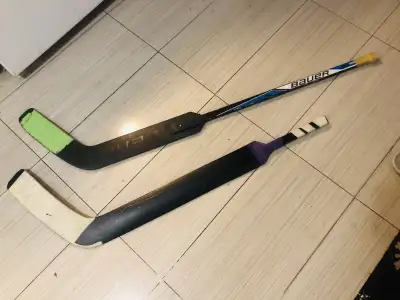 Bauer lefty goalie hockey sticks 20 $ ea, View more