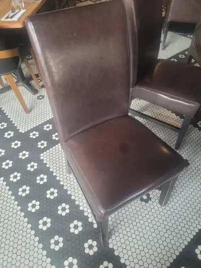 Brown Vinyl Restaurant Chairs - $100 PER CHAIR. Have about 50 of them.