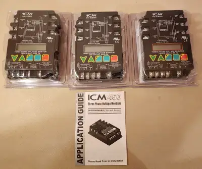 3 New ICM450 Three Phase Voltage Monitors, View more