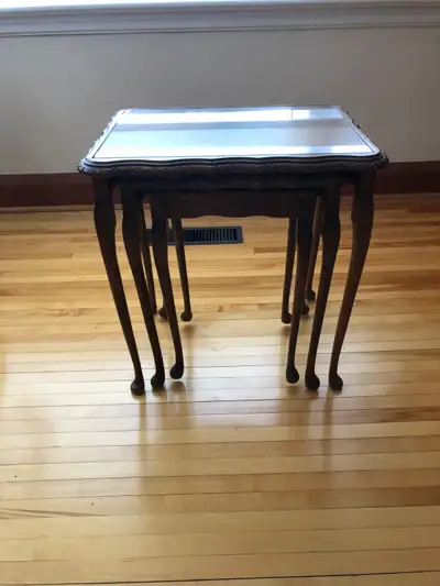 Glass Topped Nesting Tables, View more