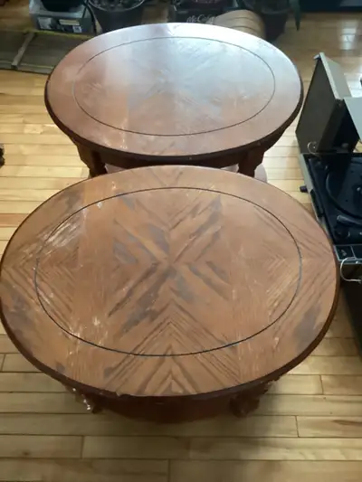For Sale:  2 Used Solid Wood End Tables, View more