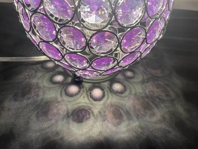 8" Chrome & Purple Crystal Ball Table Lamp – Brand New in Indoor Lighting & Fans in City of Toronto - Image 5
