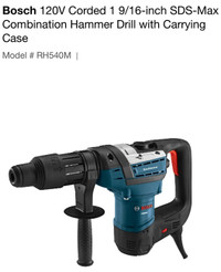 Like new BOSCH 120V corded hammer drill